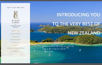 Global Web Design Blacklabel experience New Zealand