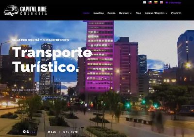 Diseño web empresa de transfer en Colombia