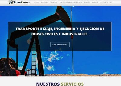 Sitio web empresa transporte – Web Transcuyo S.A.