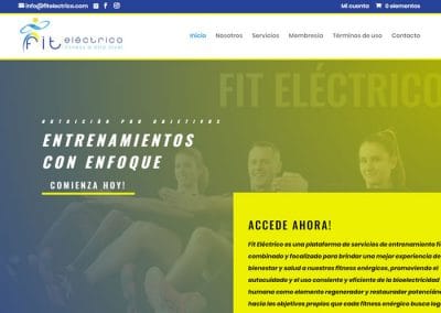 Pagina web para brindar cursos de fitness en video online