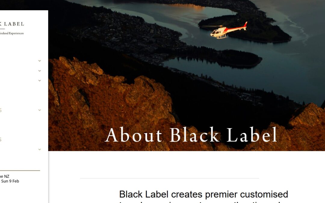 Diseño web Nueva Zelanda – Blacklabelexperience.com